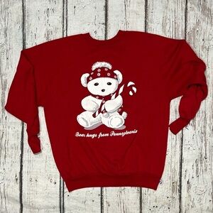 Vintage Bear Hugs From Pennsylvania Ugly Christmas 80s Sweatshirt